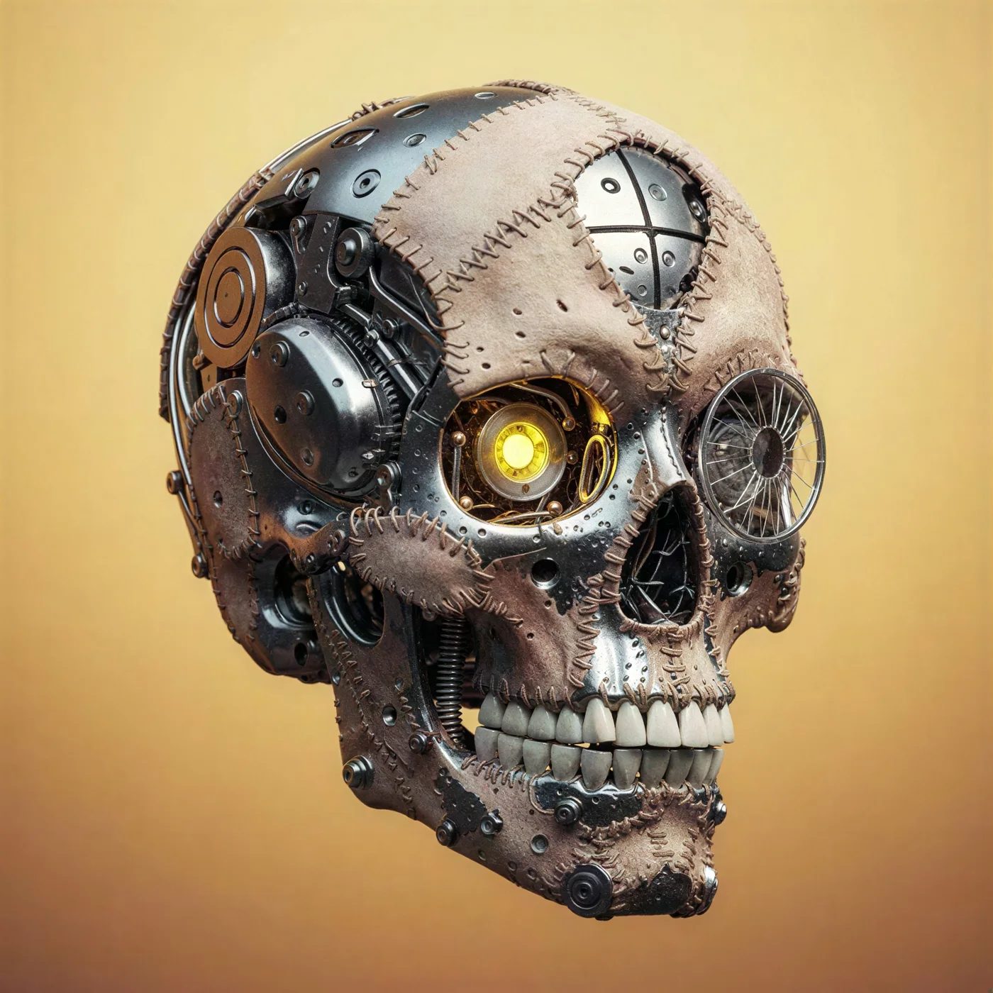 Skull still upscaled — texture and contrast recovered. — after enhance