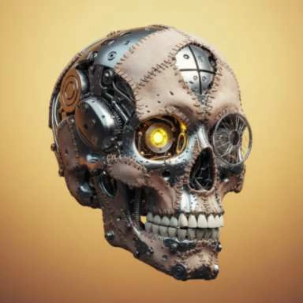 Skull still upscaled — texture and contrast recovered. — before enhance