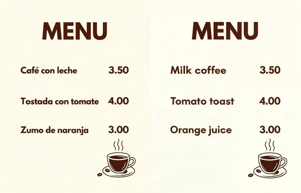 Menu Translation